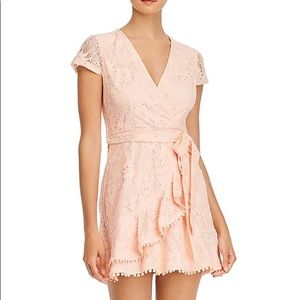 Lace wrap around tea dress